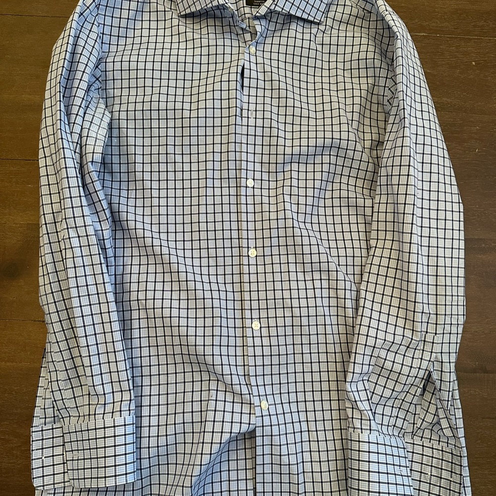 Men's Hugo Boss Blue Checkered Shirt